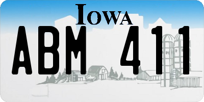 IA license plate ABM411
