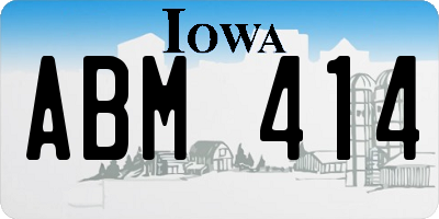 IA license plate ABM414