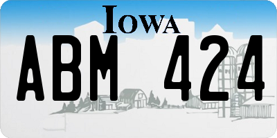 IA license plate ABM424