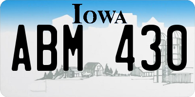 IA license plate ABM430