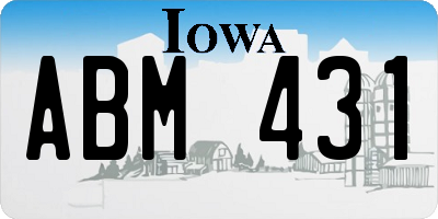 IA license plate ABM431