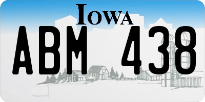 IA license plate ABM438