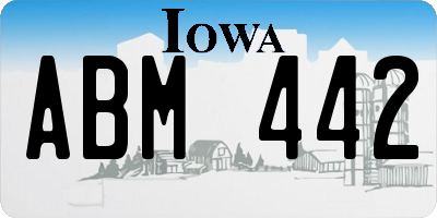 IA license plate ABM442