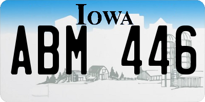 IA license plate ABM446
