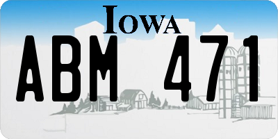 IA license plate ABM471