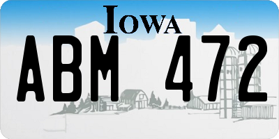 IA license plate ABM472
