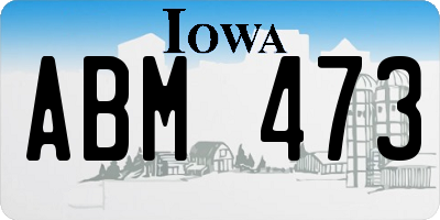 IA license plate ABM473