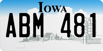 IA license plate ABM481