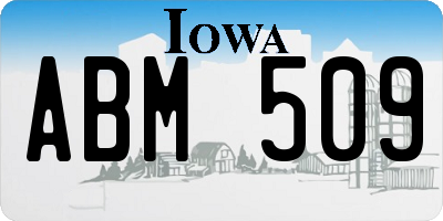 IA license plate ABM509