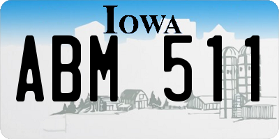 IA license plate ABM511