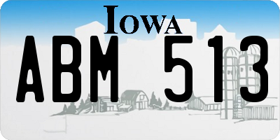 IA license plate ABM513