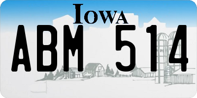 IA license plate ABM514