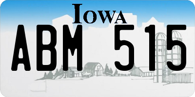 IA license plate ABM515