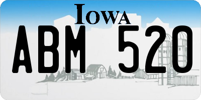 IA license plate ABM520