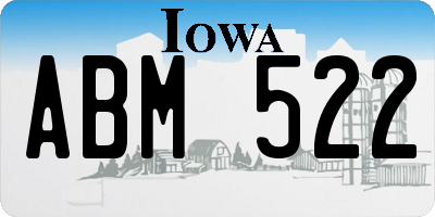 IA license plate ABM522