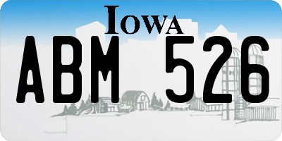 IA license plate ABM526