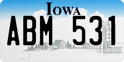 IA license plate ABM531