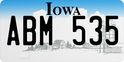 IA license plate ABM535