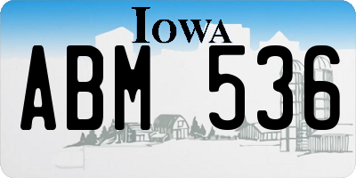IA license plate ABM536