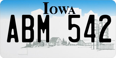 IA license plate ABM542