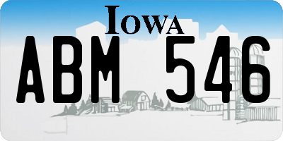 IA license plate ABM546