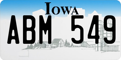 IA license plate ABM549