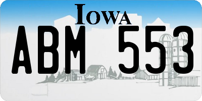 IA license plate ABM553
