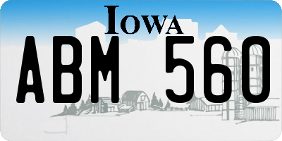 IA license plate ABM560