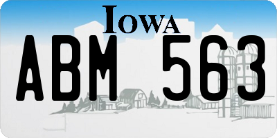 IA license plate ABM563