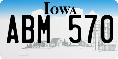 IA license plate ABM570