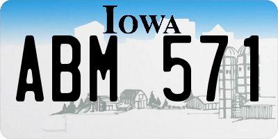 IA license plate ABM571