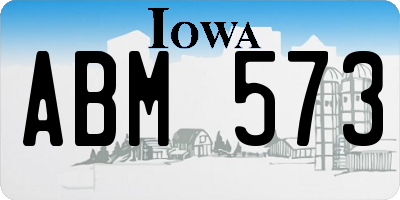 IA license plate ABM573