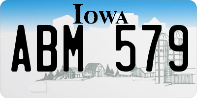 IA license plate ABM579