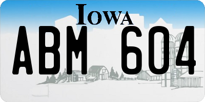 IA license plate ABM604