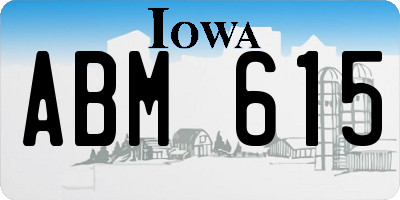 IA license plate ABM615