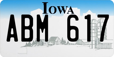 IA license plate ABM617