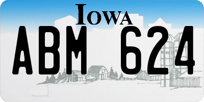 IA license plate ABM624