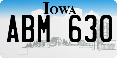 IA license plate ABM630
