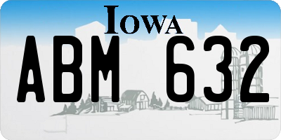 IA license plate ABM632