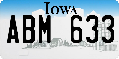 IA license plate ABM633