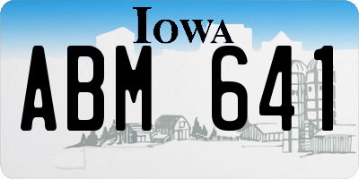 IA license plate ABM641