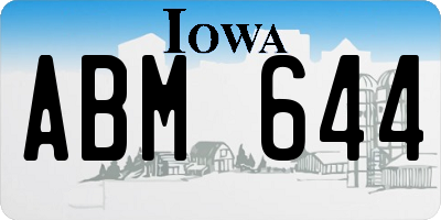 IA license plate ABM644