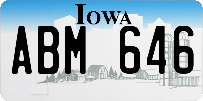 IA license plate ABM646