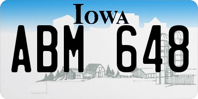 IA license plate ABM648