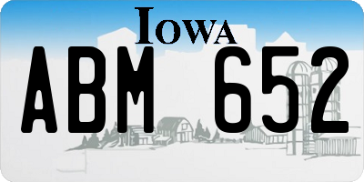 IA license plate ABM652
