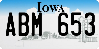 IA license plate ABM653