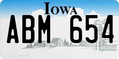 IA license plate ABM654