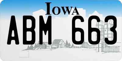 IA license plate ABM663