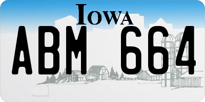 IA license plate ABM664