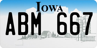 IA license plate ABM667